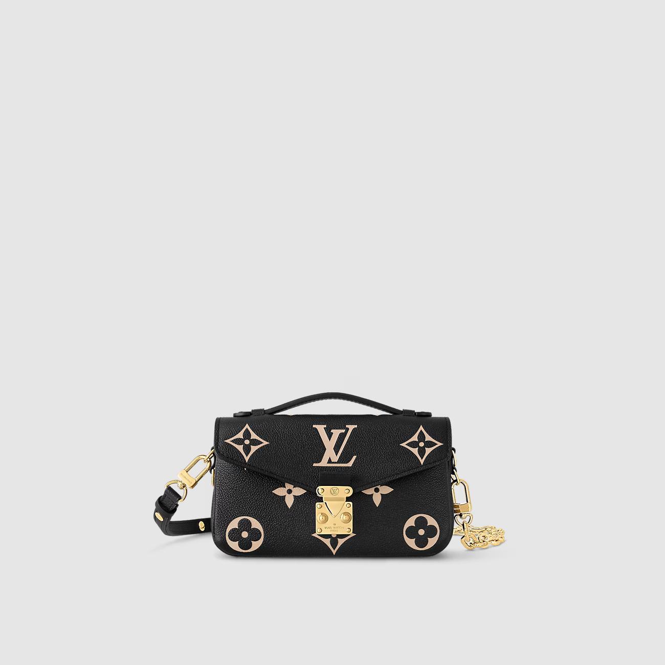 Túi Louis Vuitton Pochette Métis East Nữ West Monogram Empreinte Đen Be 